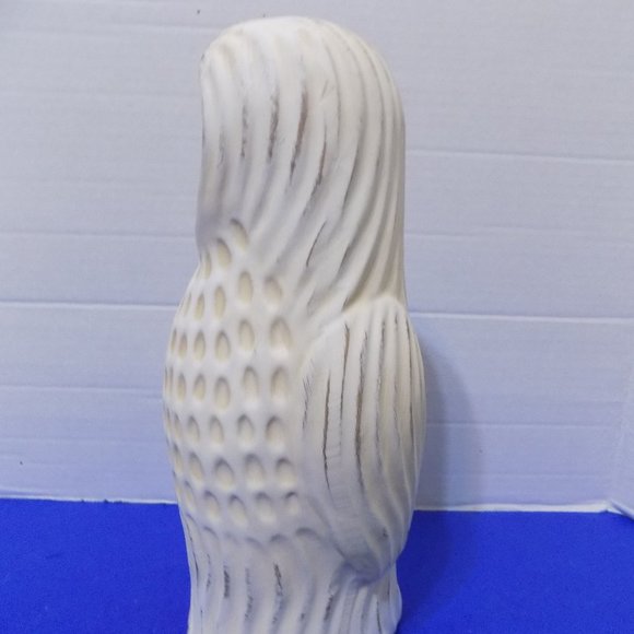NEW Ceramic Snow Owl Bird Figurine Statue  Sculpture Home Decor - Picture 3 of 6